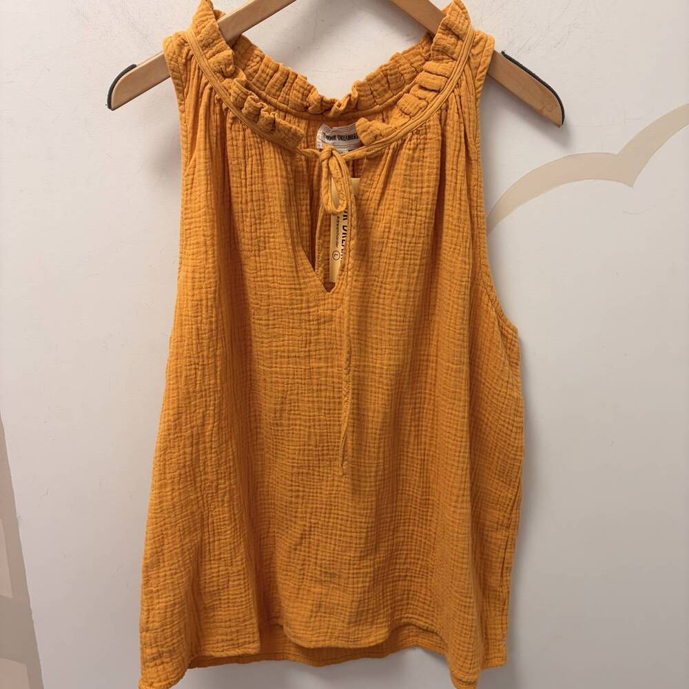 NEW 4OUR DREAMERS women's sleeveless tank in mango
